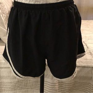 Black and white Nike shorts